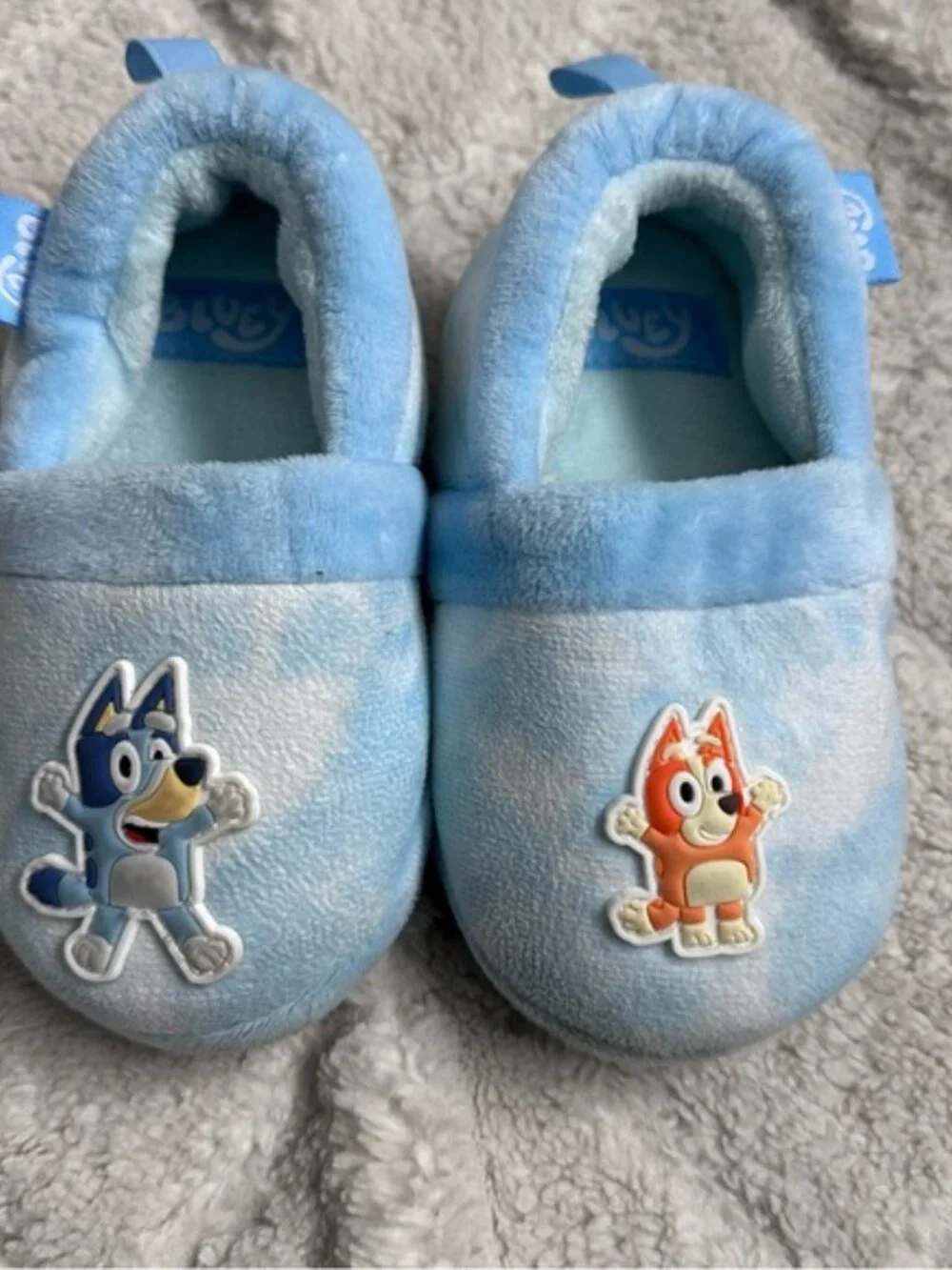 Bluey | Toddler Bluey and Bingo Cloud Slippers | Size Medium (7-8)